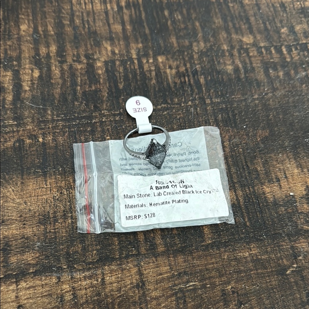BP OG size 9 Black Ice Crystal Ring